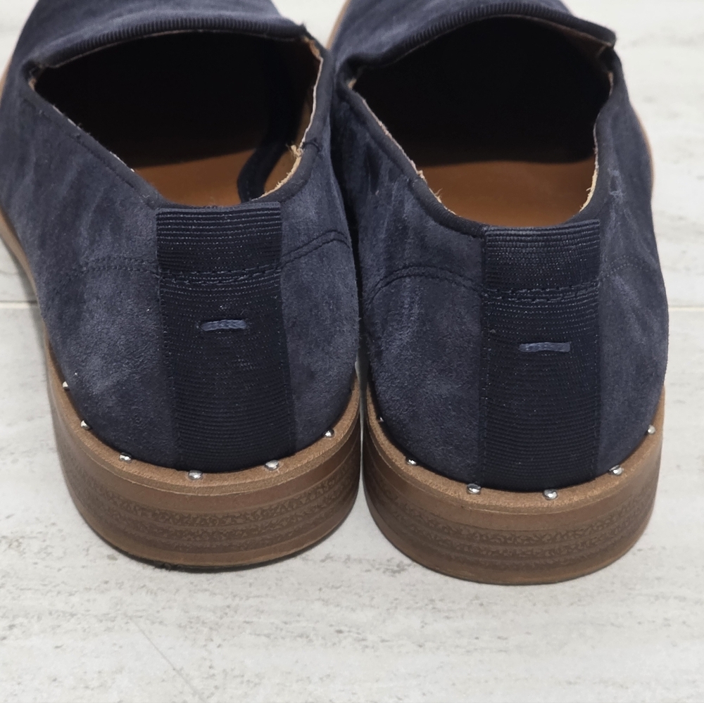 Franco Sarto Blue Suede Loafers Size 6 - Picture 3 of 7